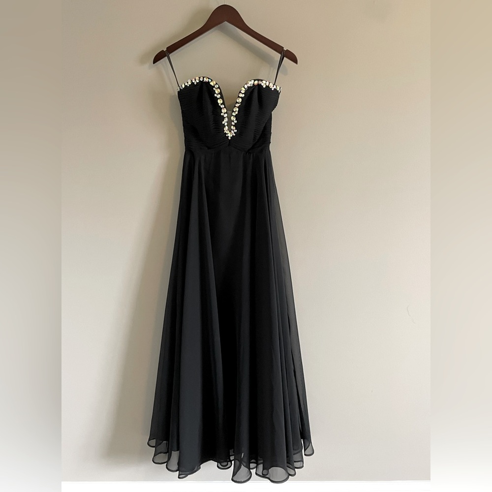 Impression Bridal Black Bridesmaid Dress